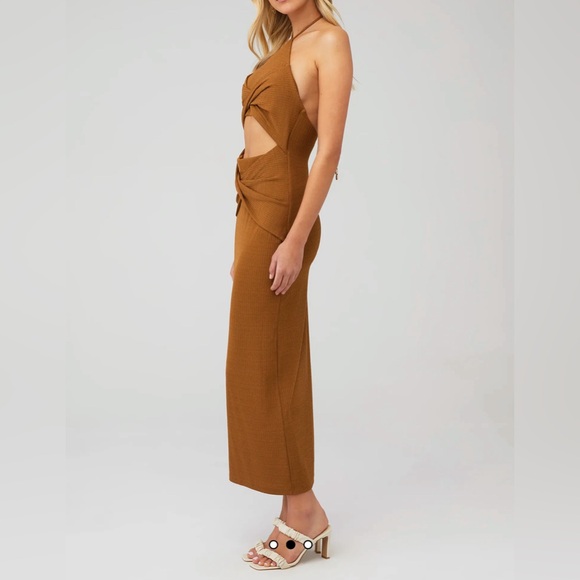 BRAND NEW Significant Other Hallie Halter Maxi Dress in Toffee Size 2 - Picture 3 of 7